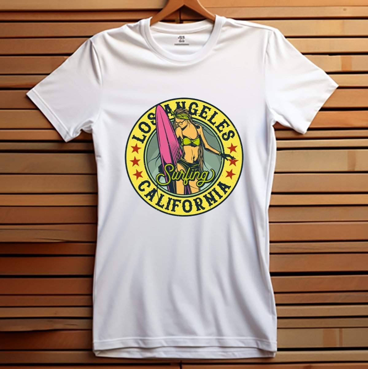 Los Angeles Surfing T-Shirt für Damen - KatCain