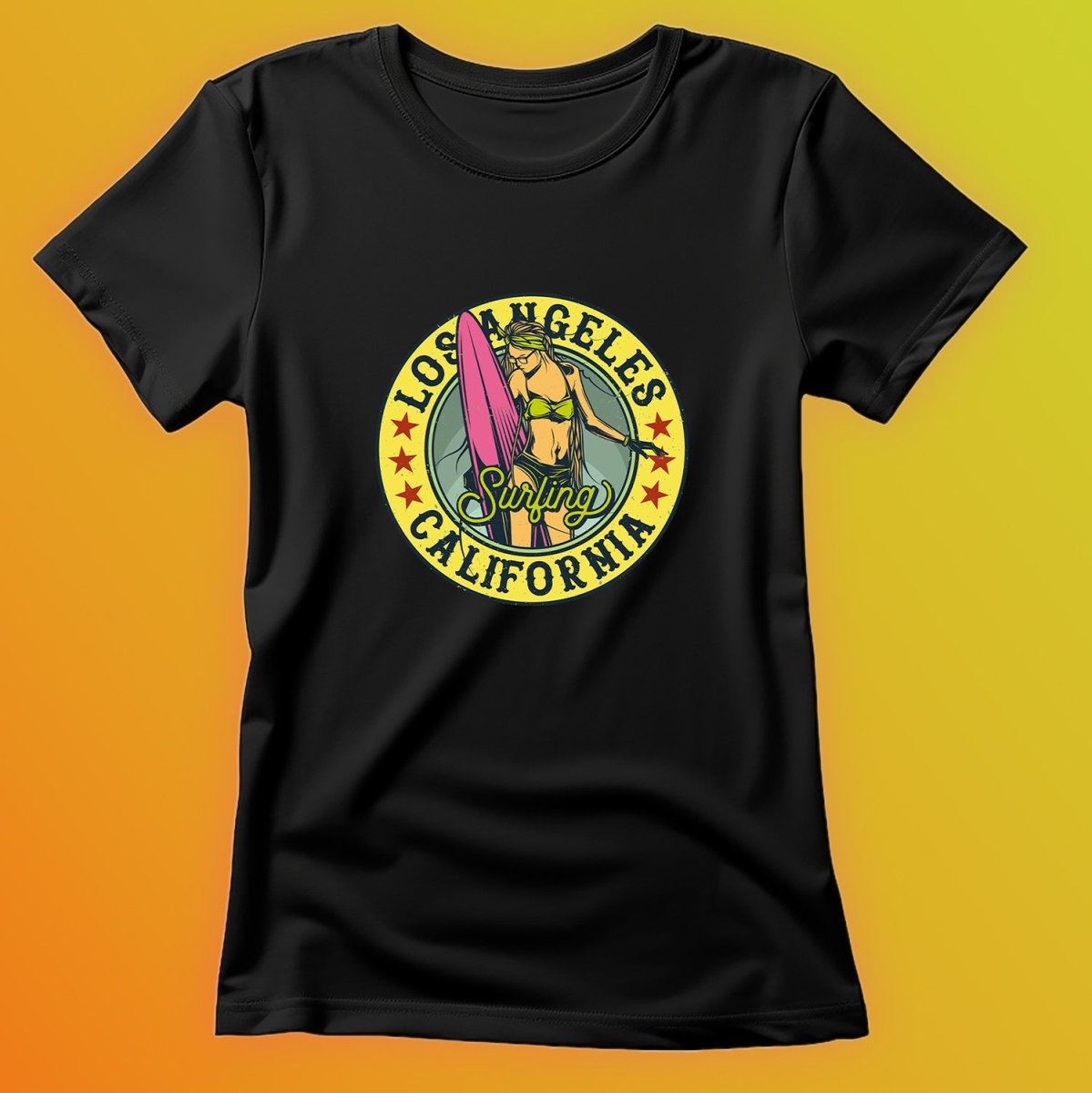 Los Angeles Surfing T-Shirt für Damen - KatCain