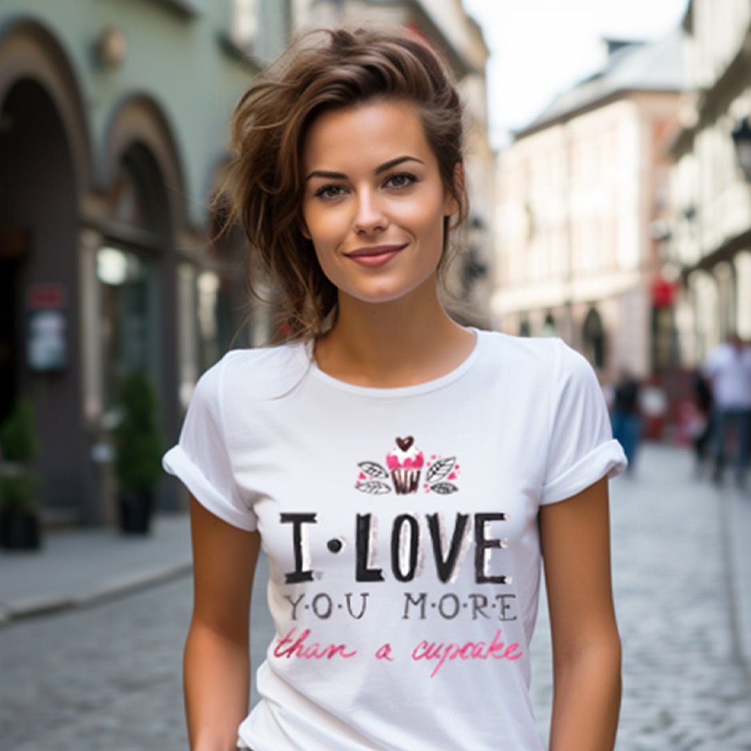 I love you more than a cupcake T-Shirt für Damen - KatCain